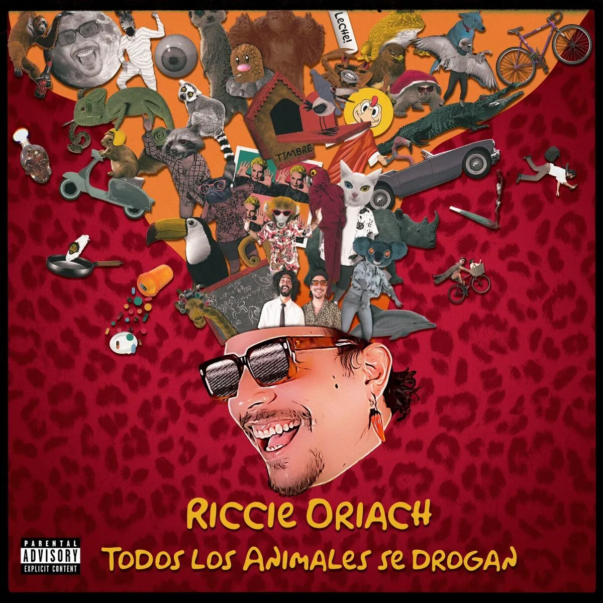 Cover art 'Todos los animales se drogan' — Riccie Oriach — dirigido por CsarSlim