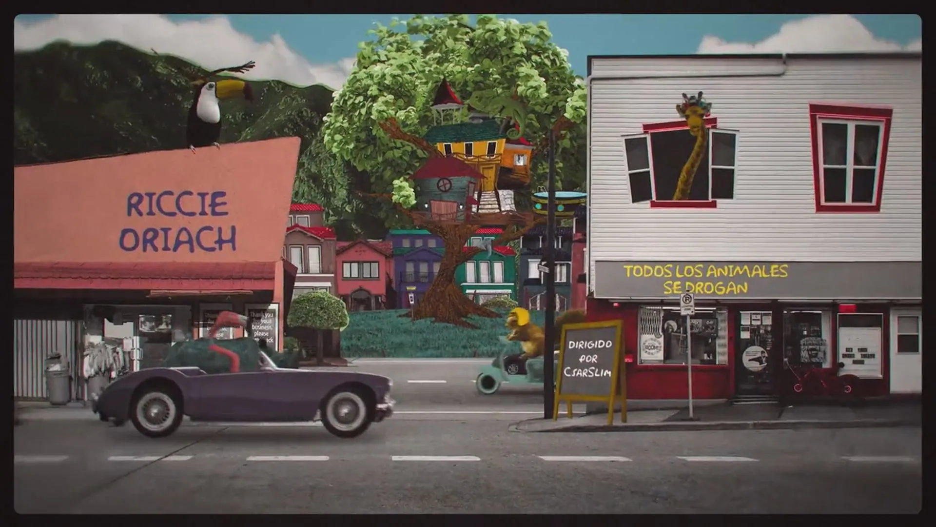 Videoclip 'Todos los animales se drogan' — Riccie Oriach — dirigido por CsarSlim